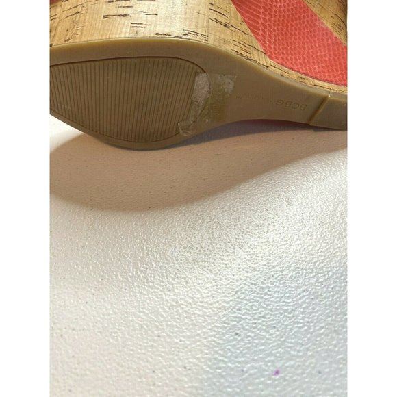 BCBG eneration pink strappy heel size 8.5 B leathe - Picture 7 of 9